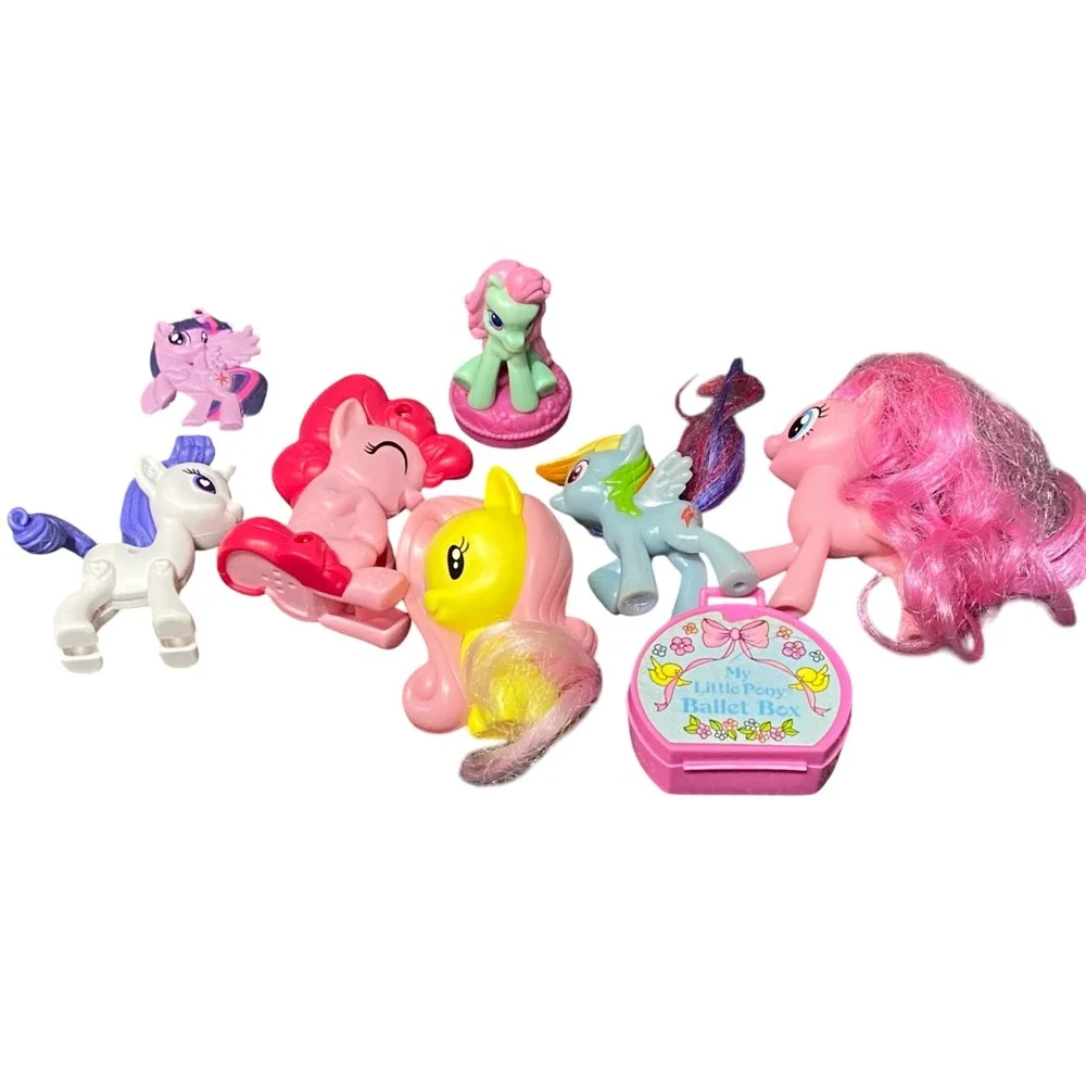 My Little Pony Toys Lot Vintage Ponies and Ballet Box Accessories 8 pcs